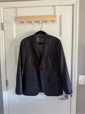 American Rag Men's Black Charcoal Plaid Sport Coat
